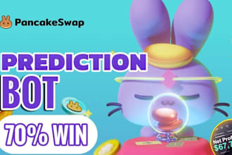 develop pancakeswap prediction bot, binance trading bot, uniswap bot