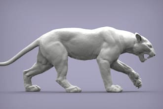 do 3d animal model, dnd, creature model for game and printing