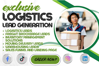 generate logistics freight brockerage moving delivery inventory management leads