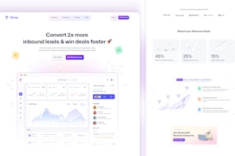 design a creative saas landing page or website