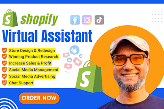 be your shopify virtual assistant dropshipping store manager