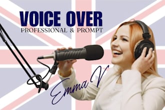 record pro natural UK british female voice over today