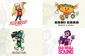 design a cute retro vintage logo or mascot illustration