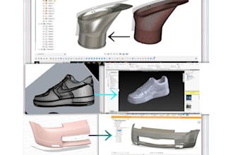 convert 3d scanned mesh model into solid body reverse engineering