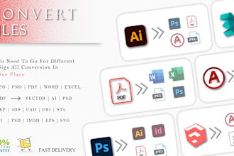 convert pdf to word, indesign, excel and also 3d conversions