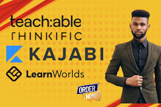 kajabi website design, sales funnel, thinkific, teachable, podia website design