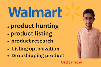 do walmart product research and drop shipping and wfs account manage