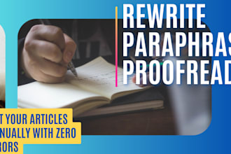 do article paraphrase, rewrite, proofread, and rephrase content