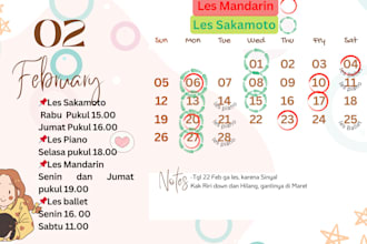 make cute design schedules