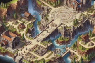 provide a professional fantasy map for your rpg game,book etc