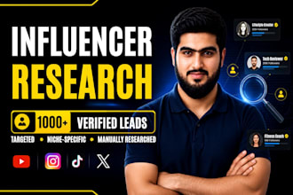 find and research youtube influencers for outreach and sponsorships