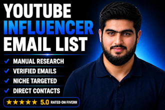 find youtube influencer emails for influencer research and marketing outreach