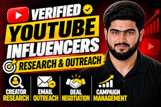 find verified youtube influencers with emails for brand sponsorship and outreach