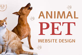 design animal or pet website with unlimited revisions