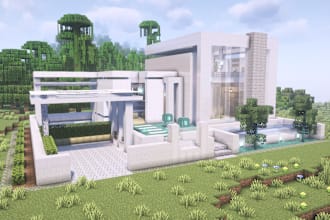 create a modern house in minecraft