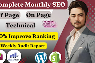 complete monthly SEO service, backlinks strategy, google ranking optimization