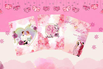 create invitation, birthday, wedding,  party and greeting card