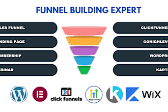 build high converting sales funnel on clickfunnels, gohighlevel,kartra,kajabi,wp