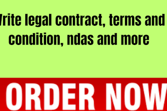 write legal contracts, terms and conditions, ndas and more