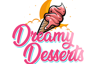 design ice cream and food logo