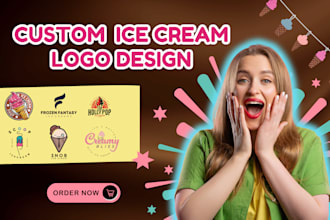 design custom ice cream logo