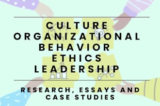 do culture essay, organizational behavior, ethics, leadership