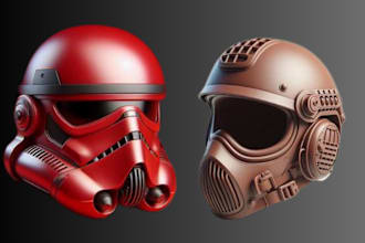 sculpt 3d helmet 3d mask 3d head and bust for 3d printing