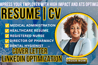 write ats healthcare, medical assistant, nursing, nutritionist, resume writing