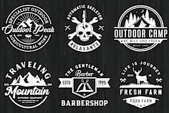 do retro, badge, sticker, vintage, outdoor, clothing, business logo design