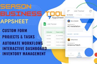 create functioning business web app on appsheet