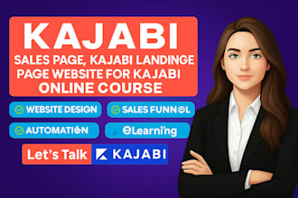 design kajabi sales page, kajabi landing page website for kajabi online course