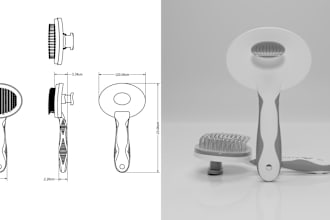 do 3d cad model, cad drawing and rendering