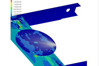 do the fea analysis using hypermesh software and optistruct solver