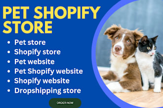 build pet store shopify store pet website