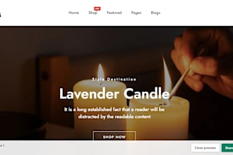 design captivating candle shopify store candle website candle dropshipping store