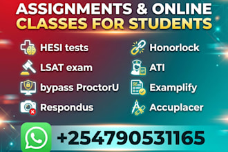 do proctoru, honorlocks, respondus, hesi,ati teas,ged, sophia,exemplify tasks