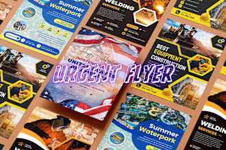 design urgent flyer, marketing materials, brochure for you