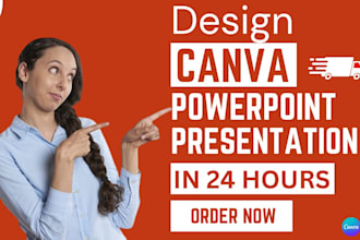 design newly urgent same day presentation on canva or powerpoint in 24 hours