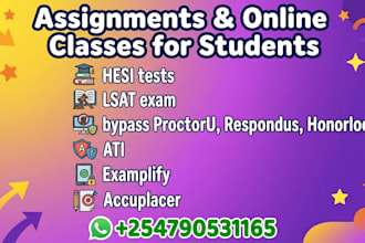 do proctoru, honorlocks, respondus, hesi,ati teas,ged, sophia,exemplify tasks
