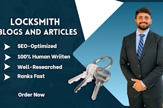 write SEO locksmith and home security articles and blog post