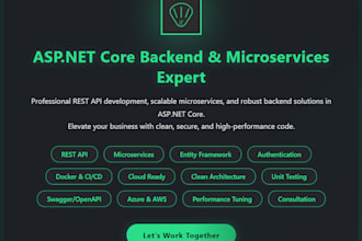 expert aspnet core backend microservices developer blockchain integration