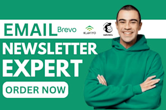 design klaviyo mailchimp brevo email template html newsletter landing page