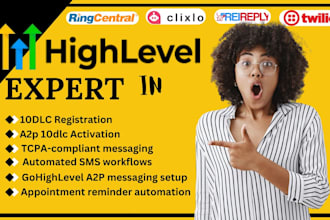 do a2p 10dlc registration, design gohighlevel website, gohighlevel landing page