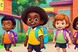 3d children book illustrations book trailer promotion 3d cartoon 3d comic art