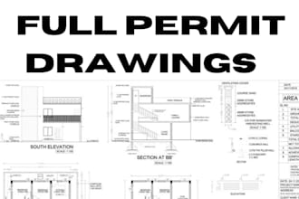 do full  USA  architectural permit drawing