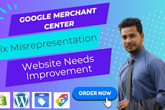 fix gmc misrepresentation website needs improvement and run google shopping ads