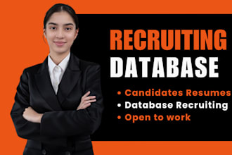 source top talent and deliver candidates database with resume as an IT recruiter