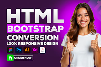 convert figma to html psd to html, html landing page xd to html css bootstrap5