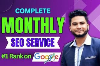offer complete monthly seo service for google top ranking