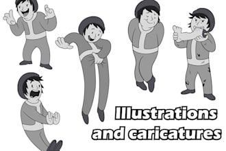draw illustrations, caricatures and more
